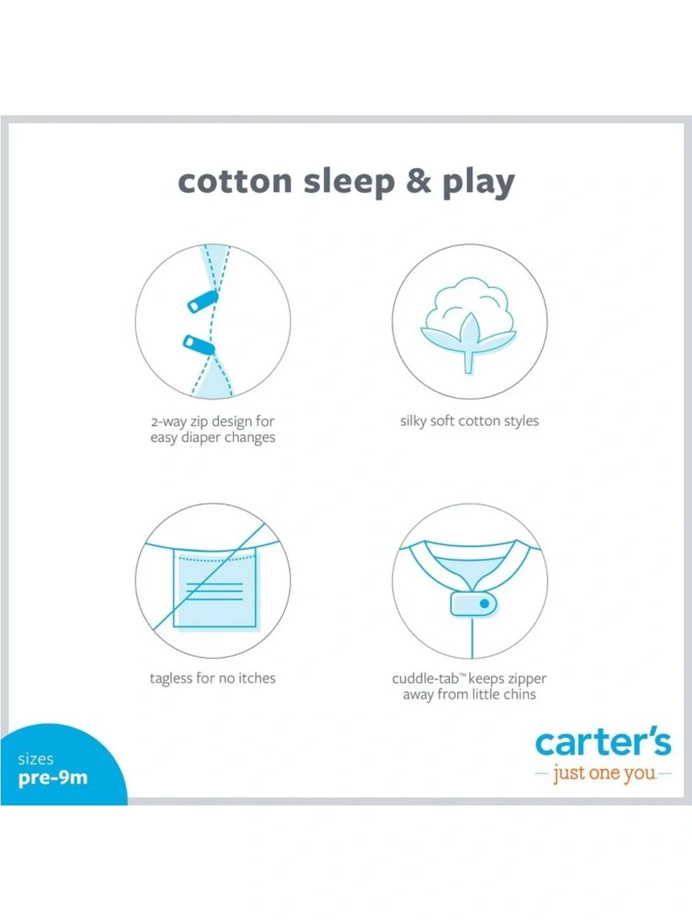 Carter's Cream Footed One-Piece Pajamas with Colorful Farm Animal Print